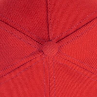 Бейсболка PREMIUM S, 5 клиньев, металлическая застежка, красный-5