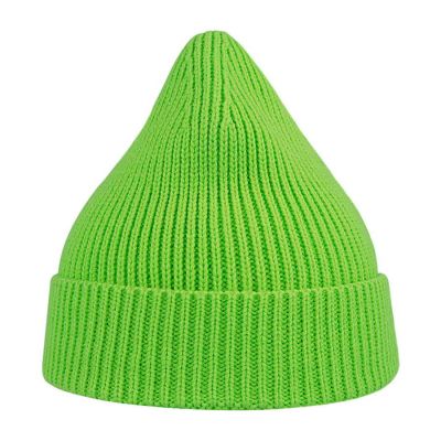 Шапка ANDY с отворотом, зеленое яблоко-1