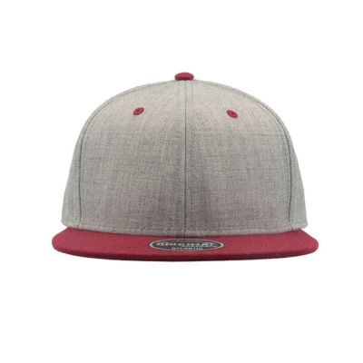 Бейсболка FADER, 6 клиньев, застежка ПВХ, серый, красный-3