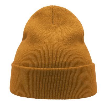 Шапка вязаная  двойная Wind-S, горчичный-6
