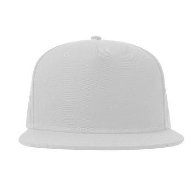 Бейсболка SNAP FIVE-S, 5 клиньев, пластиковая застежка, белый-1
