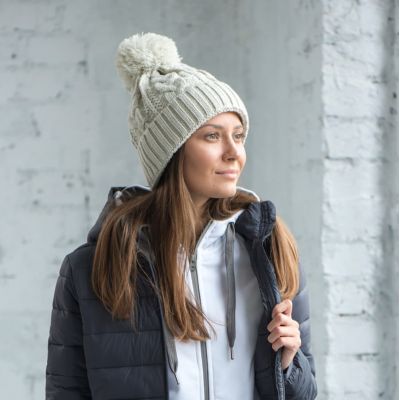 Шапка VOGUE,  темно-серый, верх: 100% акрил, подкладка: 100% полиэстер-3