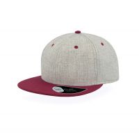 Бейсболка FADER, 6 клиньев, застежка ПВХ, серый, красный