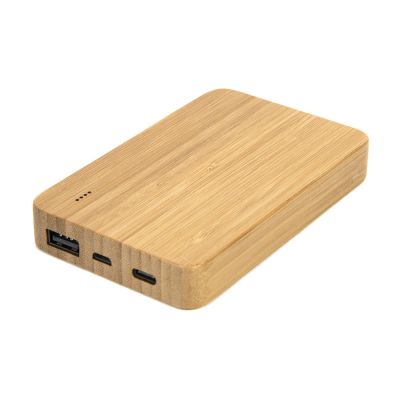 Универсальный аккумулятор BMB POWER 5, 5000 mAh, бамбук, натуральный-0