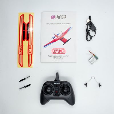 Самолет радиоуправлемый HIPER SKYLINER, белый, красный-2
