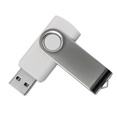 USB flash-карта DOT (8Гб), белый, 5,8х2х1,1см,пластик металл, белый, серебристый-1