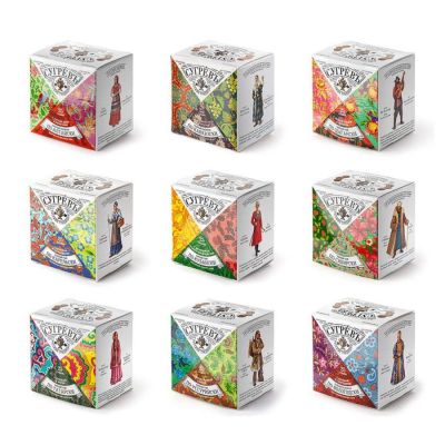 Подарочный набор Сугревъ в деревянной коробке без лого, коллекция из 9 чаёв, бежевый-3