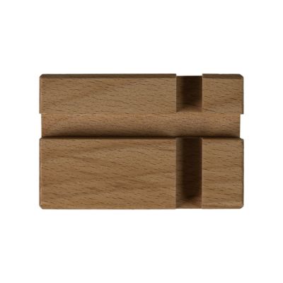 Подставка для телефона  и планшета, 11х7,5х2 см, бук, светло-коричневый-1