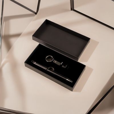 Набор ручка+ брелок ARCADA, черный-5