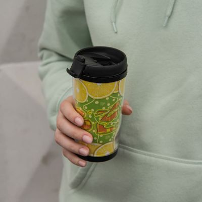 Термокружка IMPULSE под полиграфическую вставку, 220мл, прозрачный-5