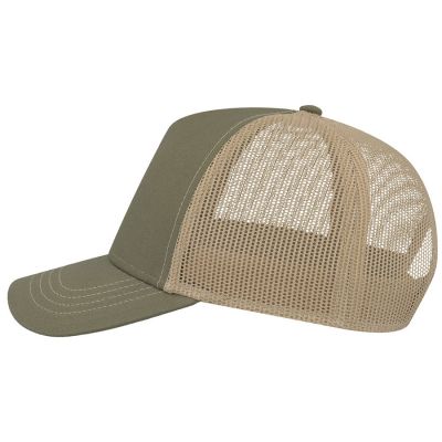 Бейсболка RAPPER CANVAS-S, 5 клиньев, пластиковая застёжка, оливковый, хаки-6