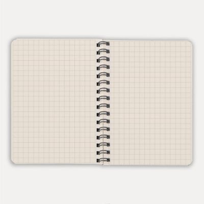 Блокнот на двойной пружине HELIX MINI, 105 х 150  мм, черный, блок в клетку-5