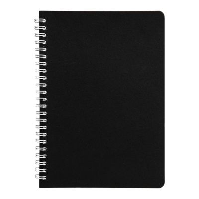 Блокнот на двойной пружине HELIX, 143 х 205 мм, черный с белым, блок в линейку, черный, белый-1