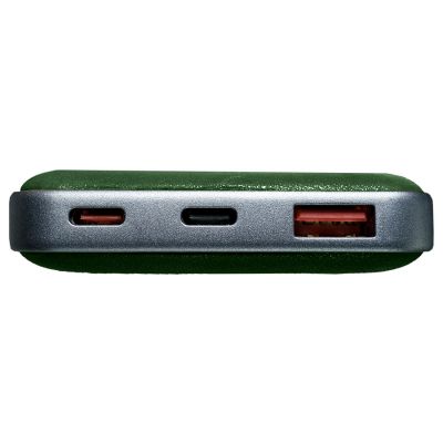 Универсальный аккумулятор EMBER 10 (10000мАч) с быстрой зарядкой, темно-зеленый, темно-зелёный-3