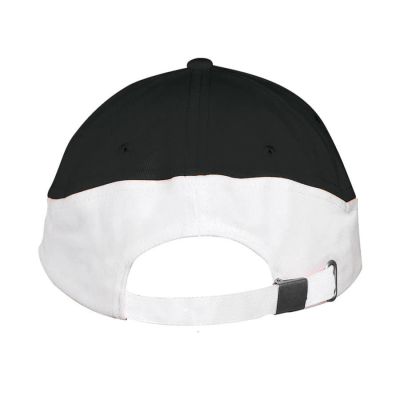 Бейсболка BOOSTER, 5 клиньев, металлическая застежка, черный, белый-3