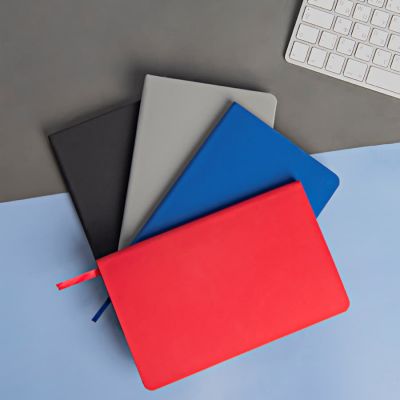 Ежедневник недатированный SIMPLY FIRM, А5,  красный, кремовый блок, в линейку, ярко-красный-7