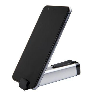 Универсальное зарядное устройство 'Tower' (2200mAh), серебристый, черный-5