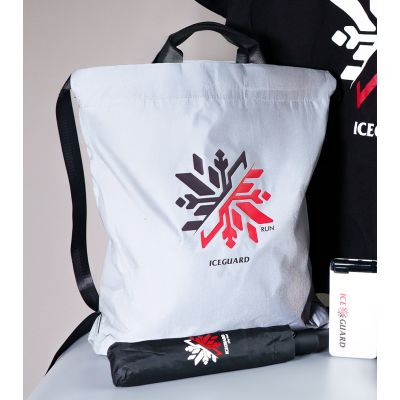 Рюкзак RUN, светоотражающий серый, 48х40см, 100% полиэстер-3