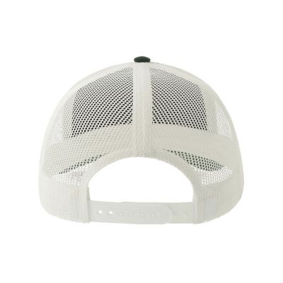 Бейсболка RAPPER CANVAS-S, 5 клиньев, пластиковая застёжка, темно-зеленый, белый-4