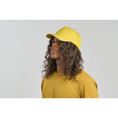 Бейсболка RECY FIVE PIPING, 5 клиньев, застежка-липучка, черный, белый-3