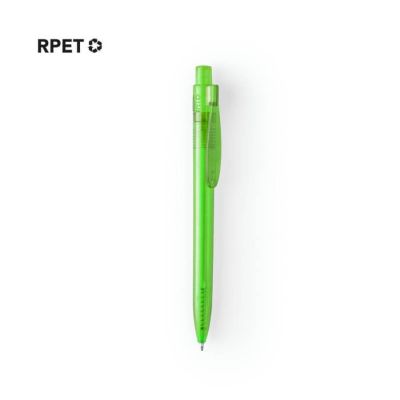 Ручка шариковая HISPAR, R-PET пластик, зеленый-1