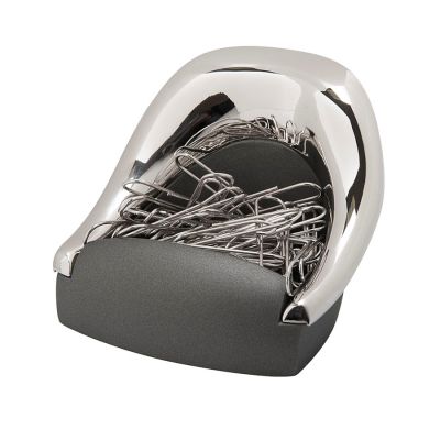 Подставка для  скрепок 'КРЕСЛО'; 7,2х6,5х5,1 см; металл; лазерная гравировка, серебристый-0