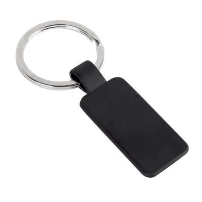 Брелок 'MIRROR TAG', 2,2х4,1 см, металл, черный-0