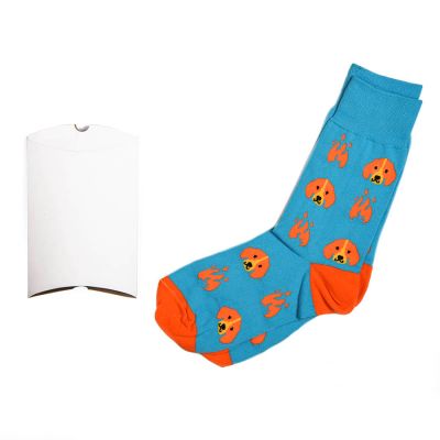 Носки подарочные 'Огненная собака' в упаковке, лазурный-0