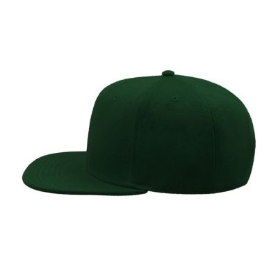 Бейсболка SNAP BACK, 6 клиньев, пластиковая застежка, зеленый-3