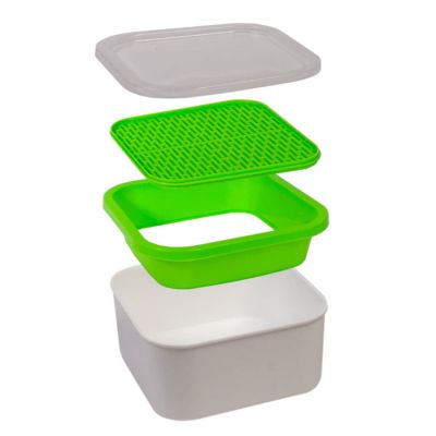 Подарочный комплект для проращивания микрозелени: проращиватель, семена дайкона, зеленый-3