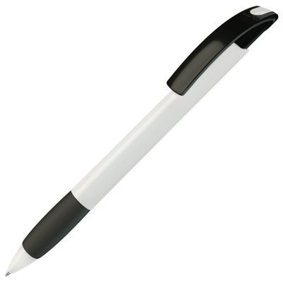 Ручка шариковая с грипом NOVE, белый, черный-0