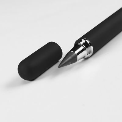 Ручка шариковая + карандаш вечный 2 в 1 soft, черный-4