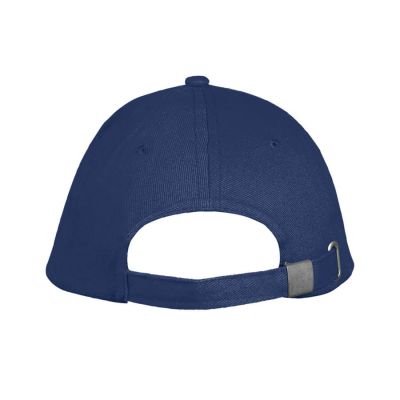 Бейсболка LONG BEACH, 5 клиньев, металлическая застежка, темно-синий, белый-3