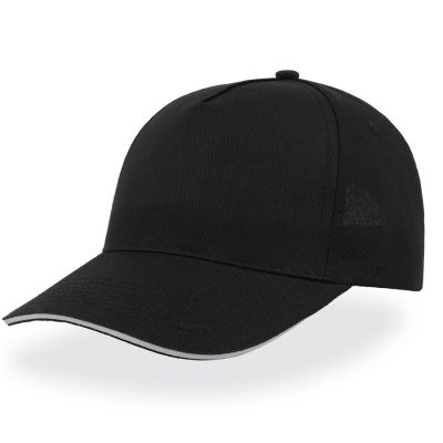 Бейсболка START FIVE SANDWICH, 5 клиньев, застежка на липучке, черный, белый-0