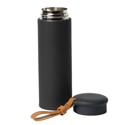 Термос вакуумный STRIPE, 450мл, черный-1