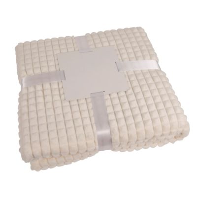 Плед фактурный IVORY', 150*200 см, акрил 260 гр/м, белый-4