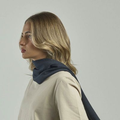 Шарф вязаный  WIND SCARF-S, темно-синий-1