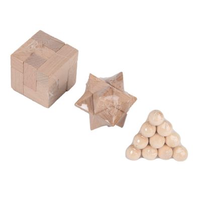 Набор дорожных игр GENIUM, дерево, бежевый-1