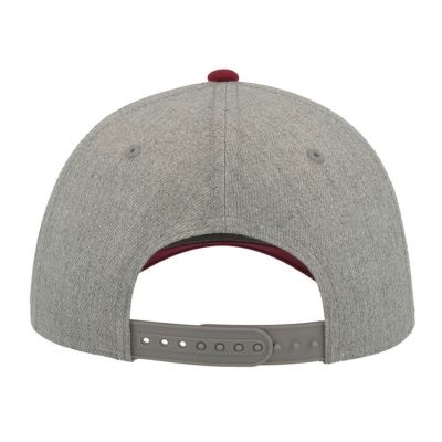 Бейсболка 'Contest', 6 клиньев, пластиковая застёжка, красный, серый-4