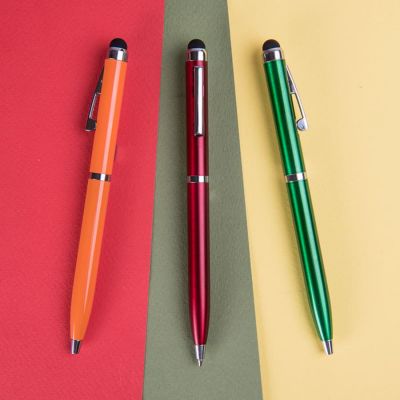 Ручка шариковая со стилусом CLICKER TOUCH, синий, серебристый-2