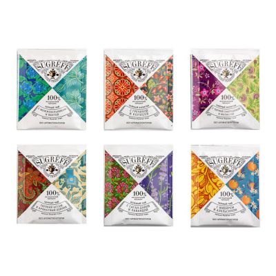 Шкатулка без логотипа Сугревъ с 6 видами  пакетированного чая, бежевый-2