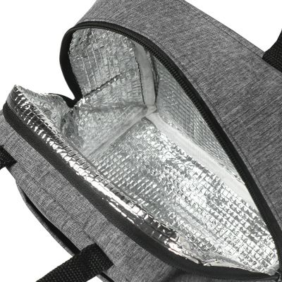 Термосумка 'EAT', серый меланж, 24 x 21 x 12 см, полиэстер 300D-2