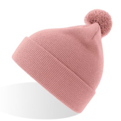 Шапка вязаная детская с помпоном KID WIND-S, розовый-0