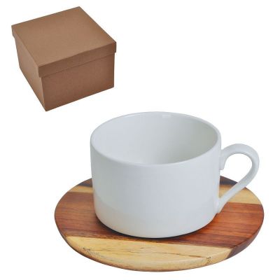 Чайная пара 'Helga' в подарочной упаковке, коричневый, белый-0