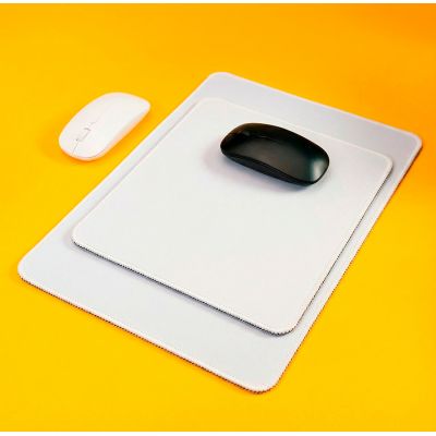 Коврик для мыши GLIDE S, 26*21*0,3см, прошитый край, белый-5