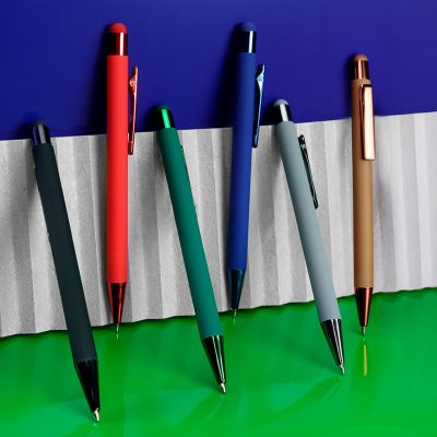 Ручка шариковая FACTOR COLOR со стилусом, красный-4