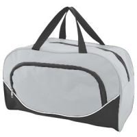 Сумка спортивная, серый, черный