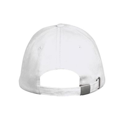 Бейсболка LONG BEACH, 5 клиньев, металлическая застежка, белый-3