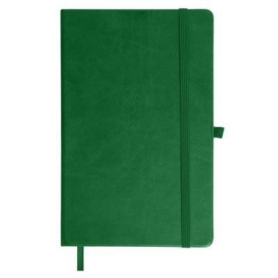 Бизнес-блокнот 'Justy', 130*210 мм, зеленый, твердая обложка,  резинка 7 мм, блок-линейка-1