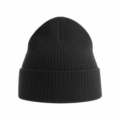 Шапка с отворотом NELSON из органического хлопка, черный-2